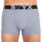 Pánské boxerky Styx sportovní guma světle šedé (G1067) S