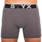 Pánské boxerky Styx long sportovní guma tmavě šedé (U1063) M
