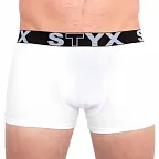 Pánské boxerky Styx sportovní guma bílé (G1061) L