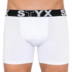 Pánské boxerky Styx long sportovní guma bílé (U1061) XXL