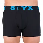 Pánské boxerky Styx long sportovní guma černé (U961) L